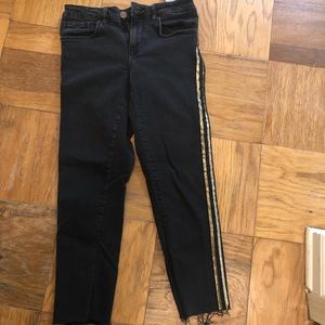 Gold strip Zara jeans